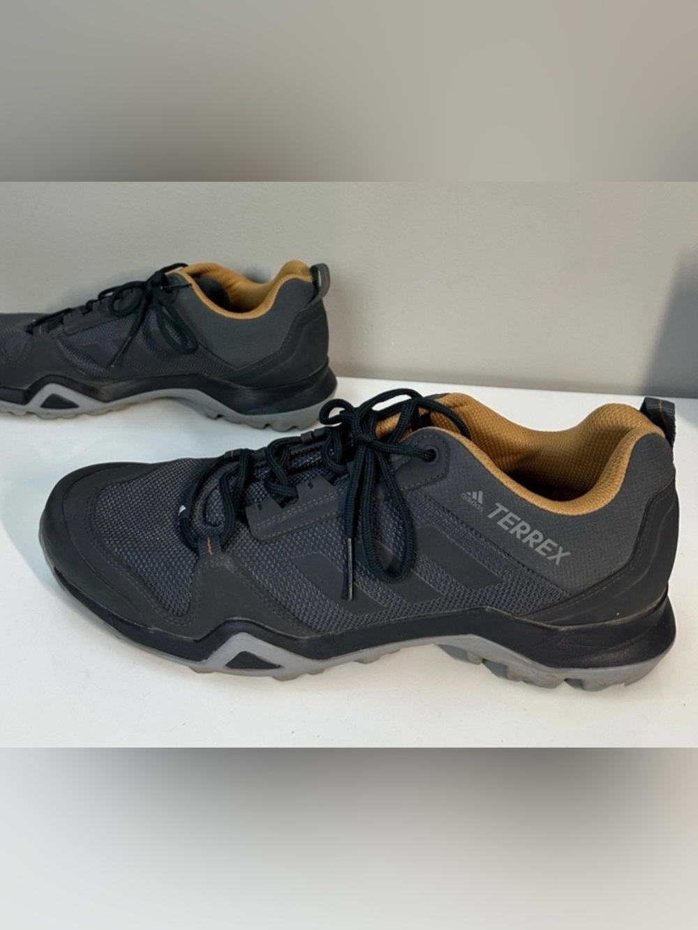 Adidas Terrex Ax3 Gray Black Mesa Trail Hiking Waterproof Shoes-Mens 11.5
